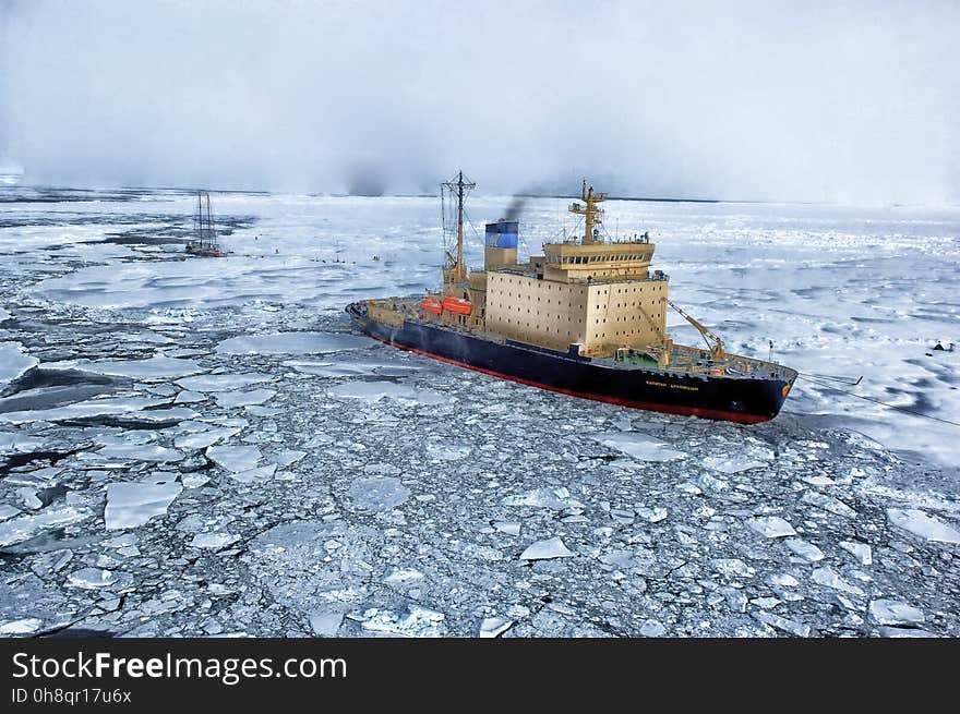 Ship, Watercraft, Nuclear Powered Icebreaker, Icebreaker