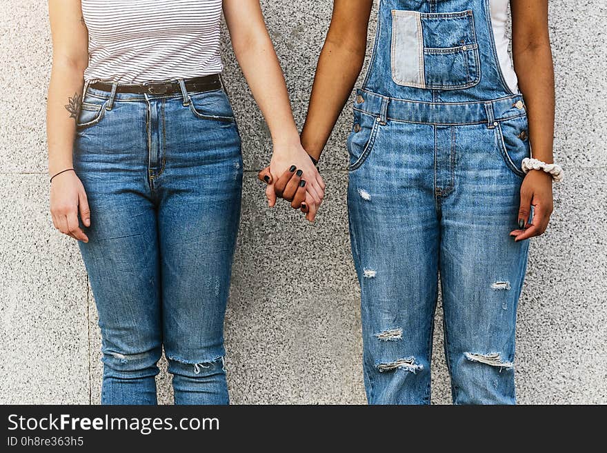 Close Up Of Hands Of Diverse Races.