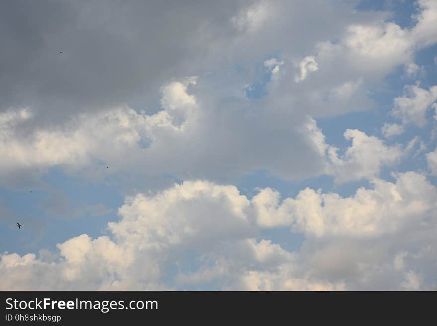 White cloud in dark blue sky