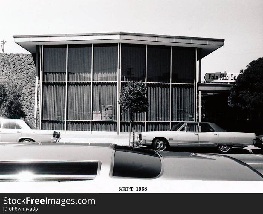 Menlo Park 1968: Santa Cruz Avenue - North Side, front