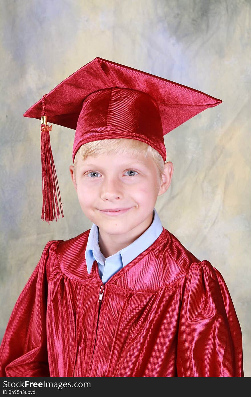 Red, Academic Dress, Graduation, Pink