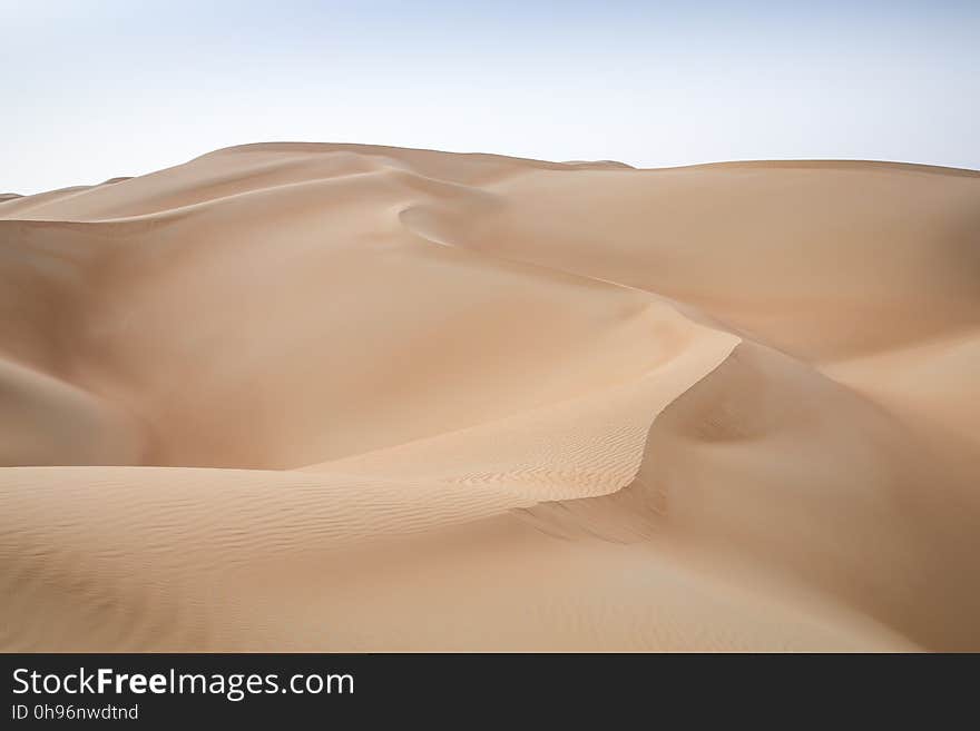 Rub al Khali Desert at the Empty Quarter, in Abu Dhabi, United Arab Emirates. Rub al Khali Desert at the Empty Quarter, in Abu Dhabi, United Arab Emirates