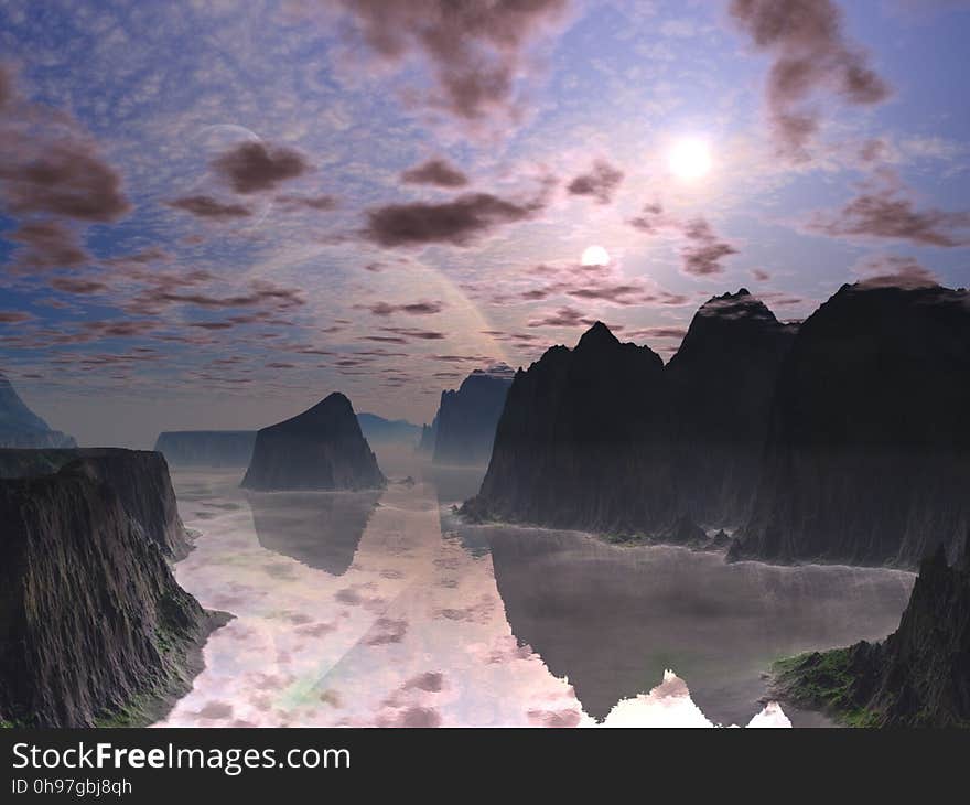 Sky, Cliff, Terrain, Phenomenon