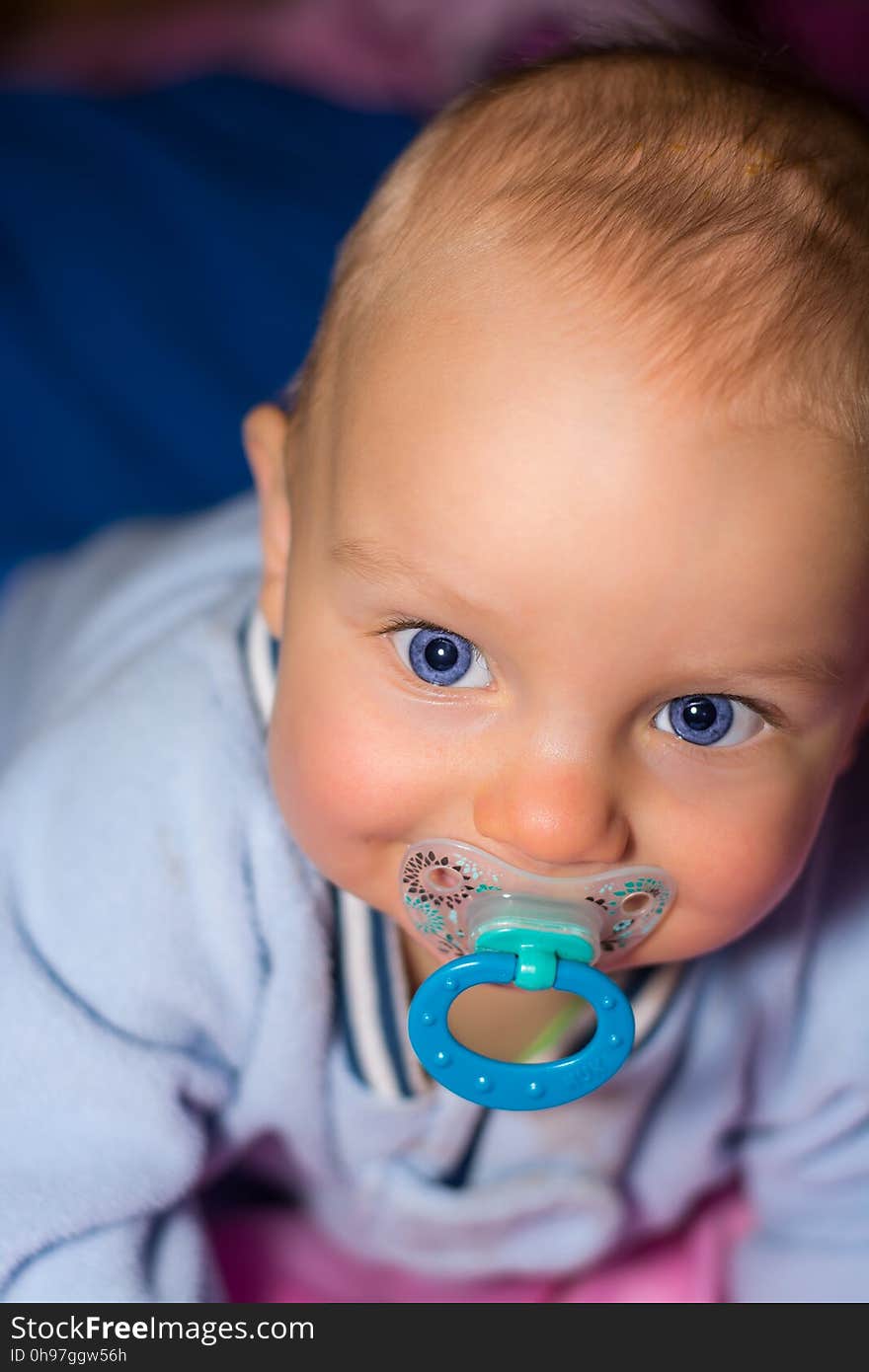 Child, Face, Blue, Infant