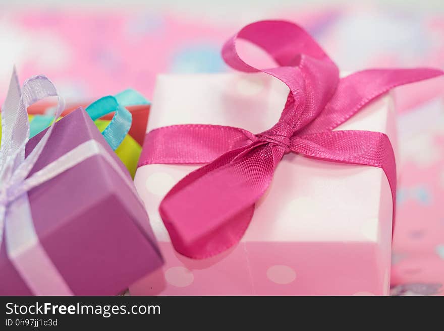 Pink, Gift, Sweetness, Ribbon