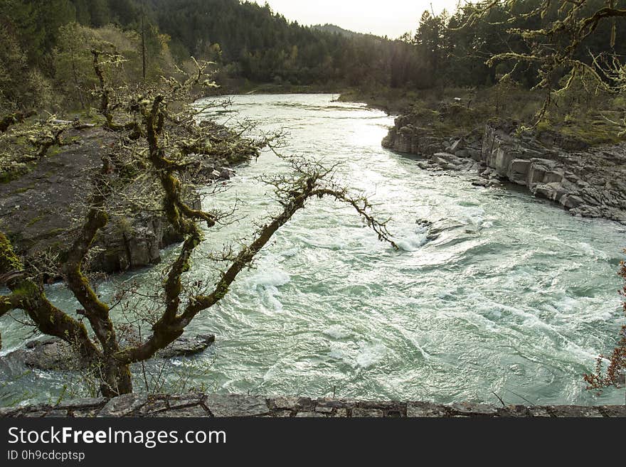 The convergence of the Little River and the North Umpqua River in Glide, Oregon. The convergence of the Little River and the North Umpqua River in Glide, Oregon