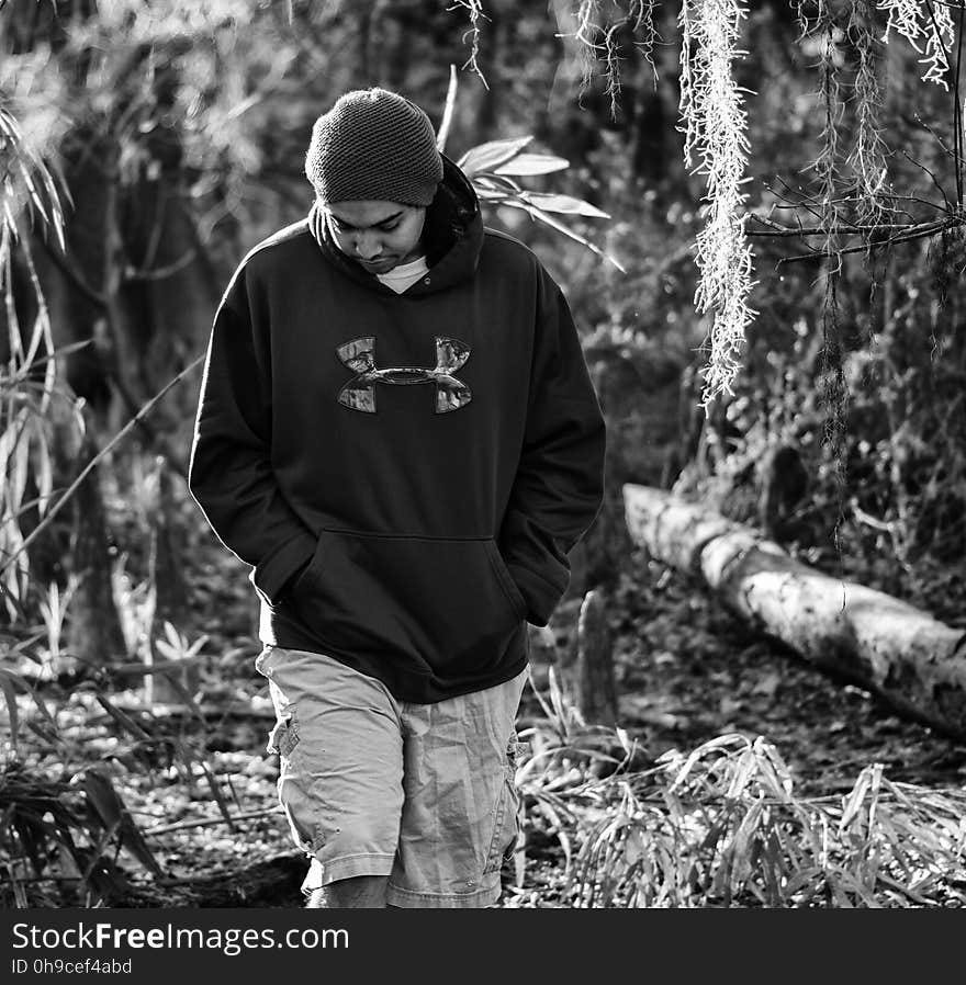 Nephew walking around Phinizy Swamp