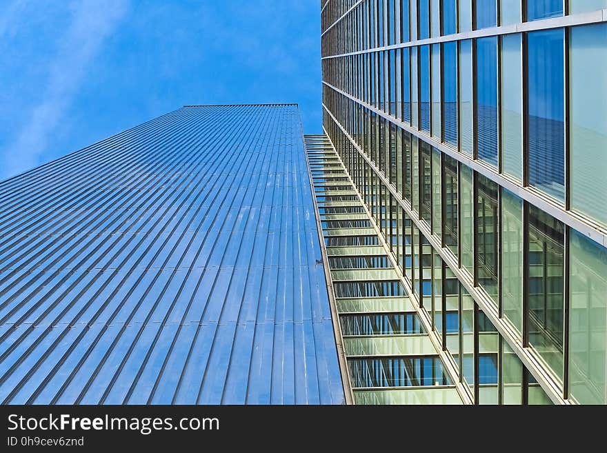 Low Angle View of Office Building Against Sky