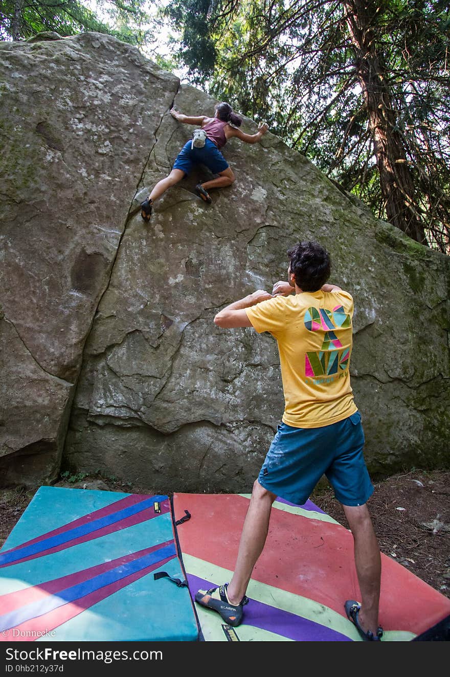 bouldering with Kim and Graham. bouldering with Kim and Graham