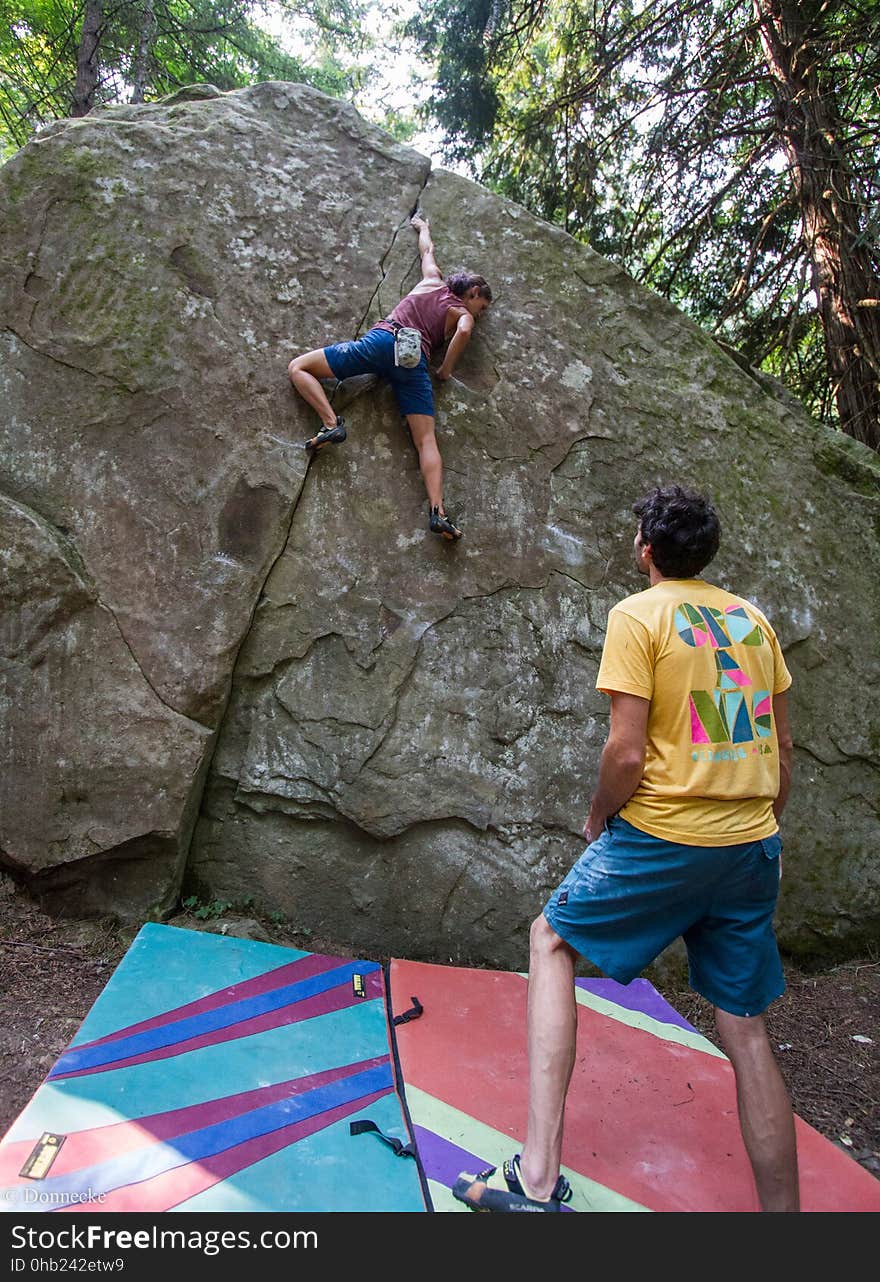 bouldering with Kim and Graham. bouldering with Kim and Graham