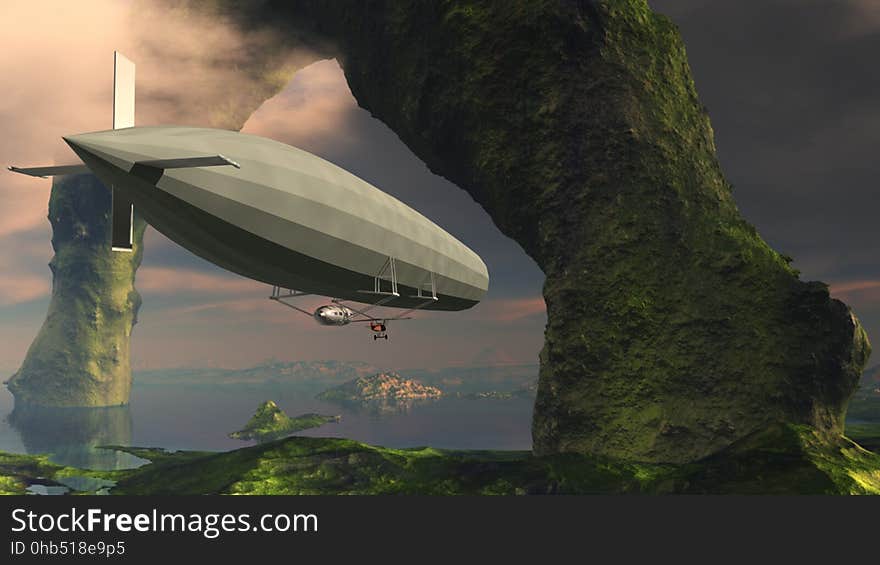 Aircraft, Zeppelin, Airship, Sky