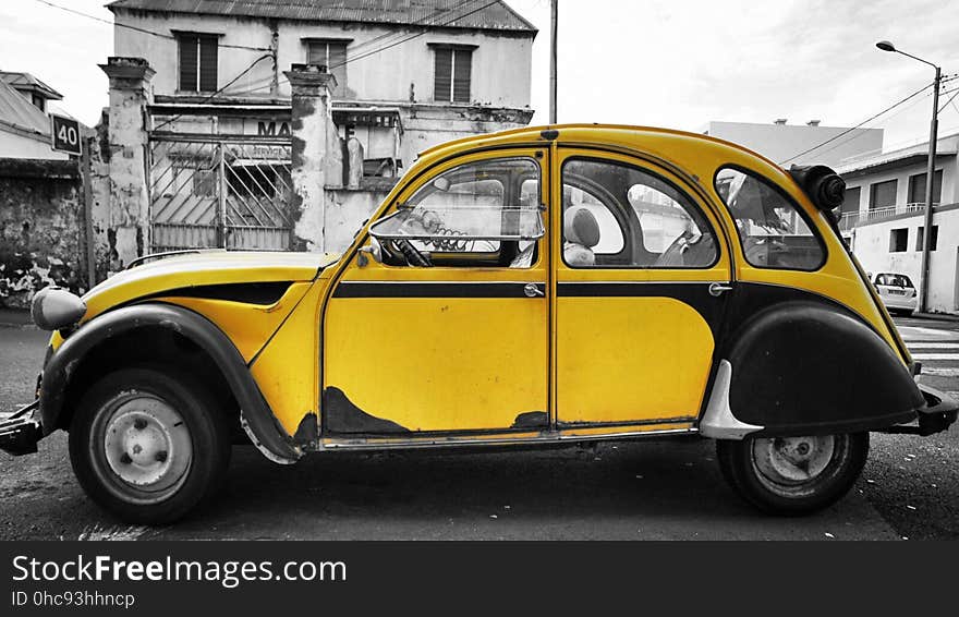 &quot;The Citroën 2CV &#x28;French: &quot;deux chevaux&quot; i.e. &quot;deux chevaux-vapeur&quot; &#x28;lit. &#x27;steam horses&#x27;&#x29;, &quot;two tax horsepower&quot;&#x29; was an economy car produced by the French car manufacturer Citroën between 1948 and 1990. It was technologically advanced and innovative, but with uncompromisingly utilitarian unconventional looks, and deceptively simple Bauhaus and Junkers early all metal aircraft inspired bodywork &#x28;corrugated for added strength without added weight&#x29;, that belied the sheer quality of its underlying engineering. It was designed to motorise the large number of small-holder farmers in 1930s France, who were still using horses and carts. It is considered one of Citroën&#x27;s most iconic cars. In 1953 Autocar in a technical review of the car wrote of &quot;the extraordinary ingenuity of this design, which is undoubtedly the most original since the Model T Ford&quot;. It was described by Car Magazine journalist and author L. J. K. Setright as &quot;the most intelligent application of minimalism ever to succeed as a car&quot;. It was designed for low cost, simplicity of use and maintenance, versatility, reliability, low fuel consumption and off-road driving. For this it had a light, easily serviceable engine, extremely soft long travel suspension &#x28;with height adjustment by lengthening/shortening of tie rods&#x29; high ground clearance, and for oversized loads a car-wide canvas sunroof, which &#x28;until 1955&#x29; also covered the boot. During a production run of 42 years between 1948 and 1990, 3,872,583 2CVs were produced, plus 1,246,306 Fourgonnettes &#x28;small 2CV delivery vans&#x29;, as well as spawning mechanically identical vehicles including the Ami: 1,840,396; the Dyane: 1,444,583; the Acadiane: 253,393; and the Mehari: 144,953, a grand total of 8,756,688, of which there are still 3,382 on the road in the UK as of January 2013. From 1988 onwards, production took place in Portugal &#x28;Mangualde&#x29; rather than in France. This arrangement lasted for two years until 2CV production halted. Portuguese built cars, especially those from when production was winding down, have a reputation in the UK for being much less well made and more prone to corrosion than those made in France. Paradoxically the Portuguese plant was more up-to-date than the one in Levallois near Paris, and Portuguese 2CV manufacturing was to higher quality standards&quot; Source: Wikipedia en.wikipedia.org/wiki/Citro%C3%ABn_2CV