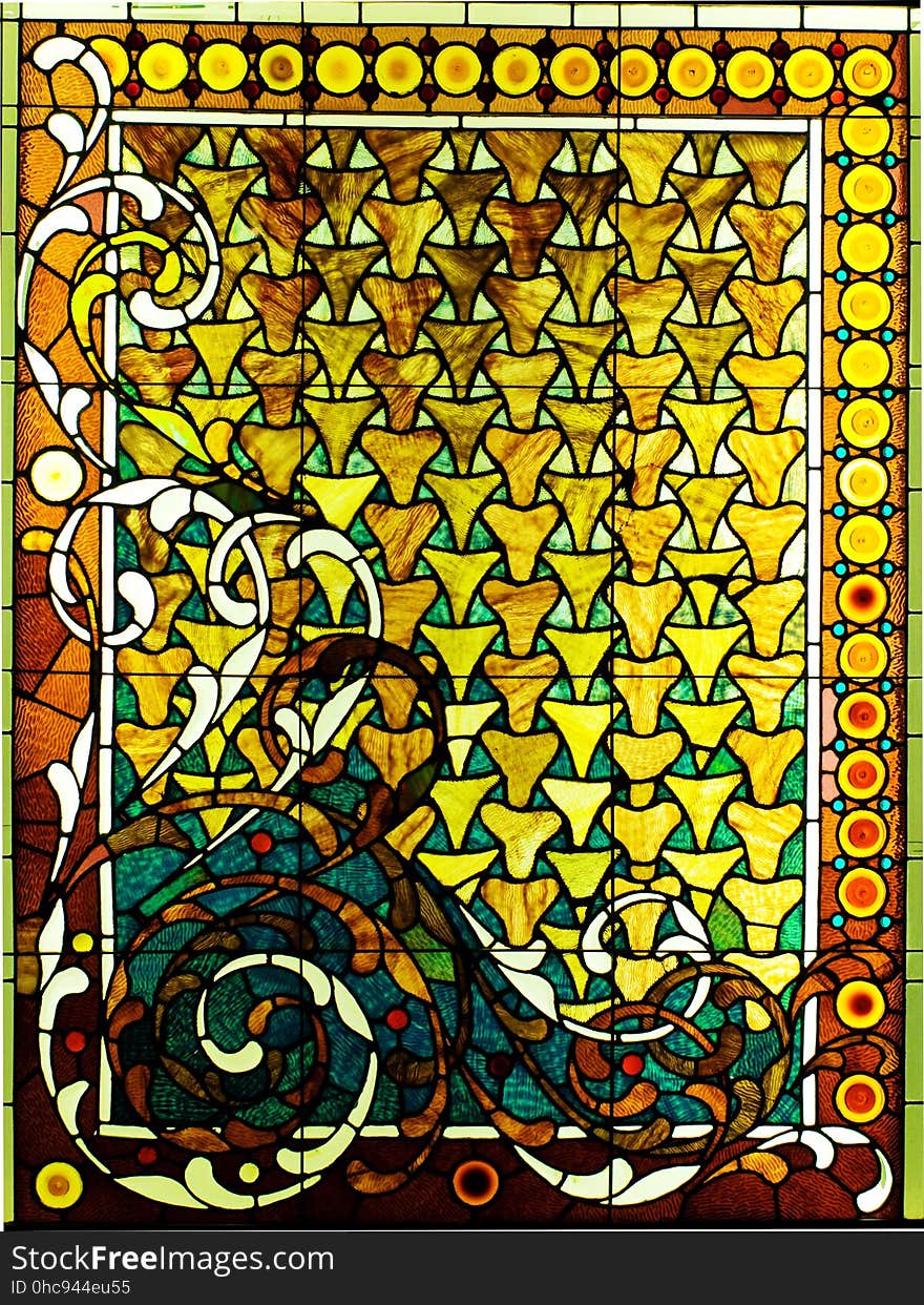 This is a stained glass window at the Smith Museum of Stained Glass at Navy Pier in Chicago. This is a gem of a free museum -- see the link for more of a description. www.navypier.com/things2do/rides_attract/smith_museum.html