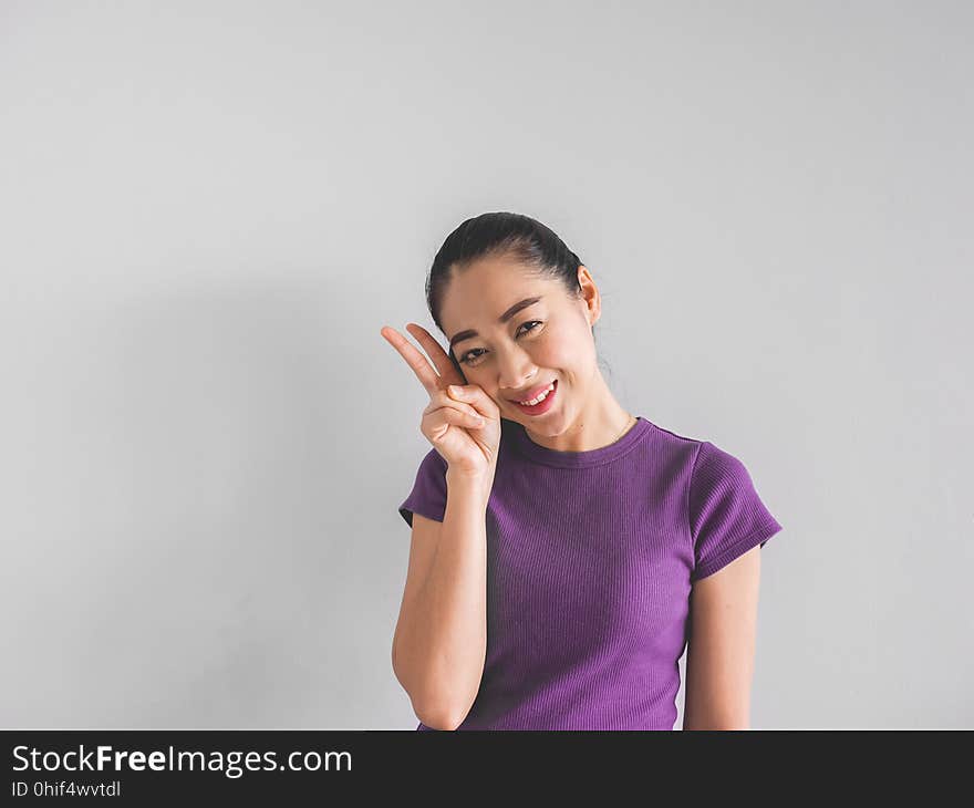 Happy Asian woman with smile and laugh face. Happy Asian woman with smile and laugh face.