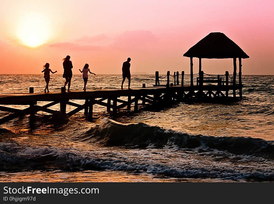 Sea, Body Of Water, Ocean, Sunset