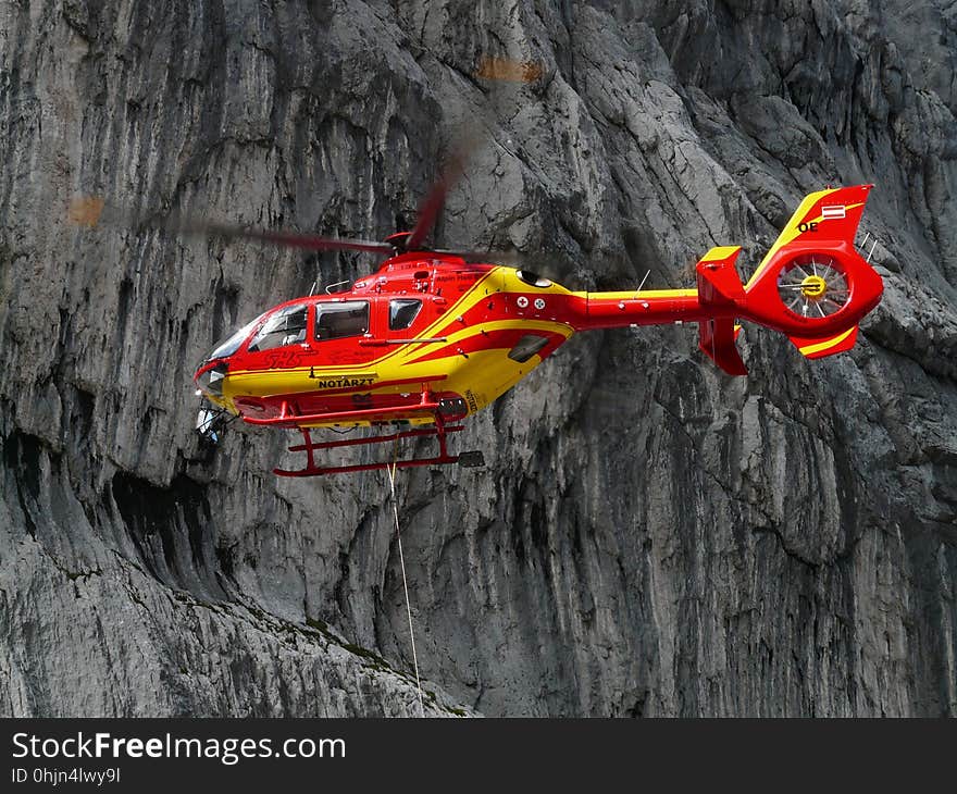 Red, Geological Phenomenon, Car, Helicopter