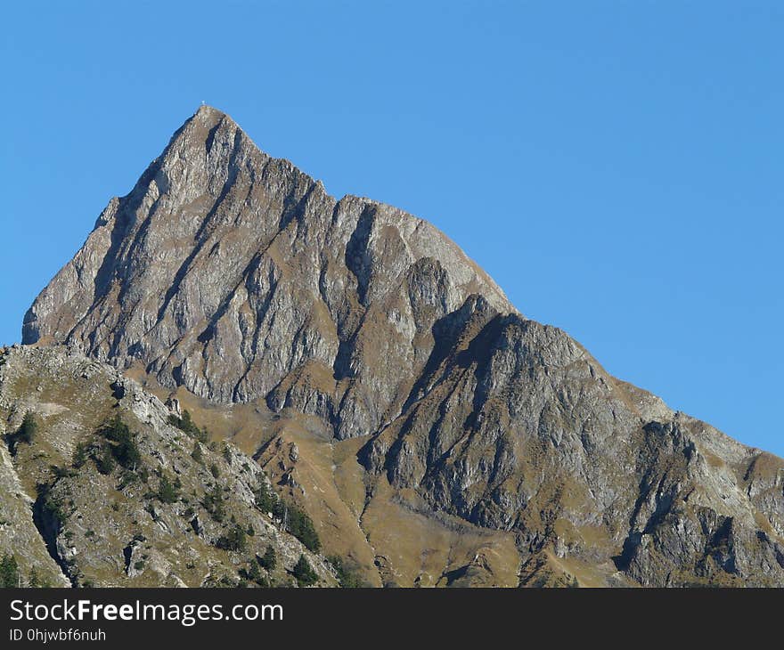 Mountainous Landforms, Mountain, Ridge, Rock