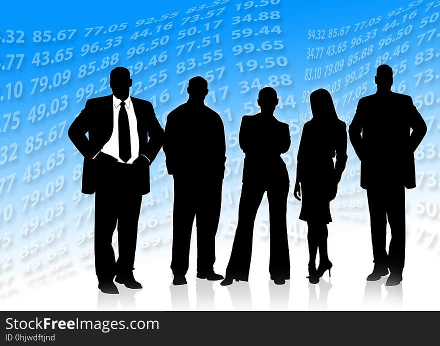 Social Group, Standing, Business, Silhouette