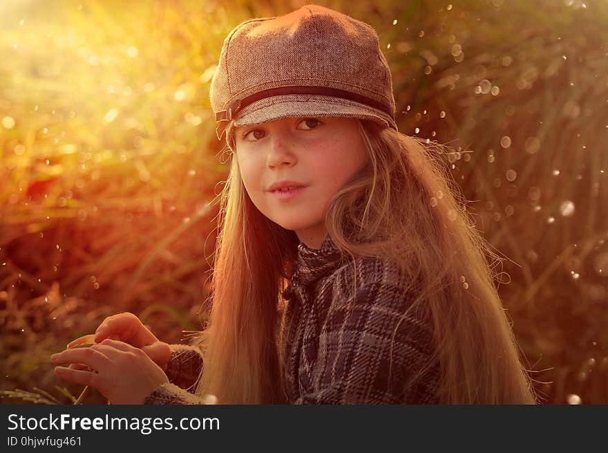 Beauty, Girl, Sunlight, Autumn