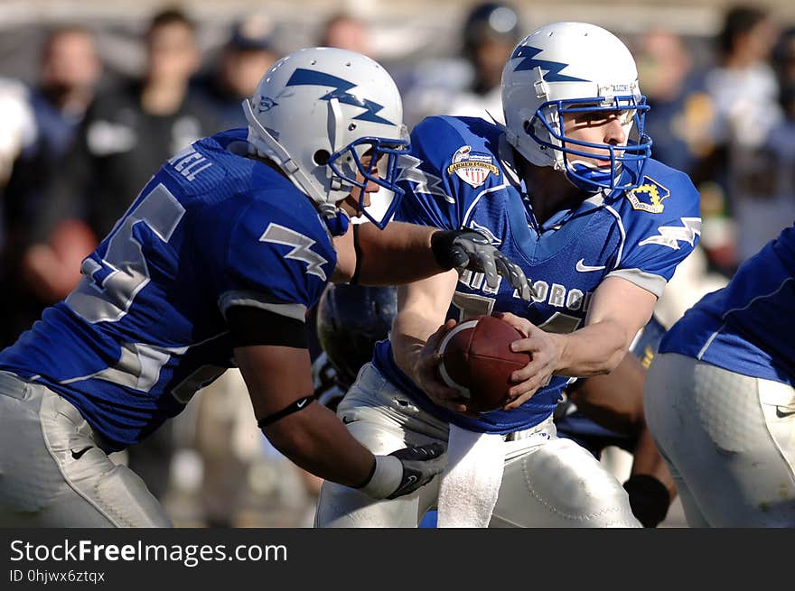 Gridiron Football, American Football, Helmet, Blue