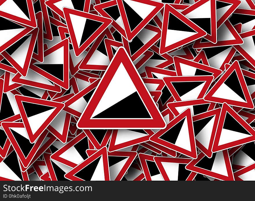 Red, Triangle, Pattern, Design