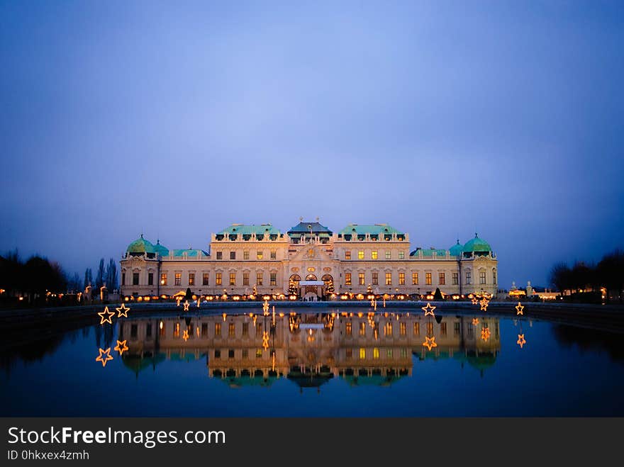 Reflection, Landmark, Sky, Waterway