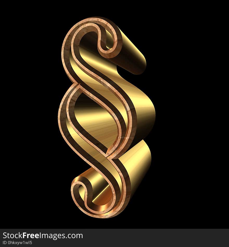 Serpent, Font, Gold, Metal