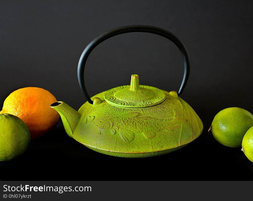 Teapot, Green, Tableware, Still Life Photography