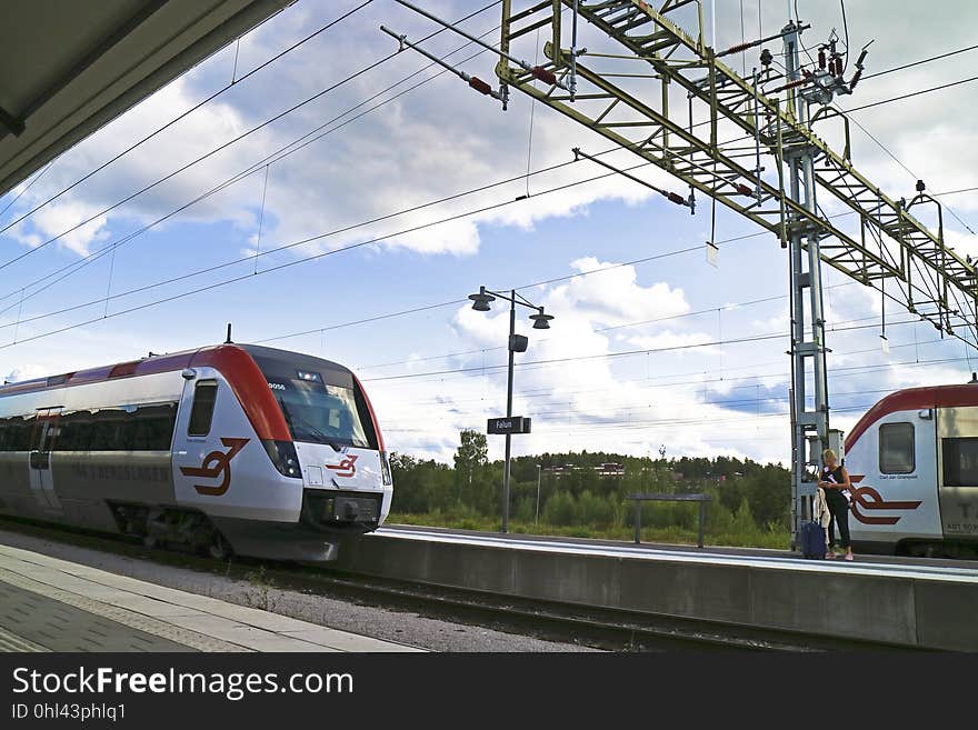 Train meeting in Falun