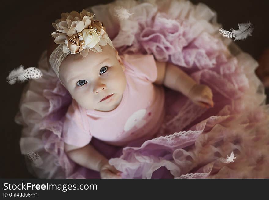 Pink, Hair Accessory, Infant, Doll