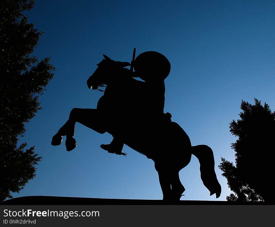 Silhouette, Sky, Horse Like Mammal, Horse