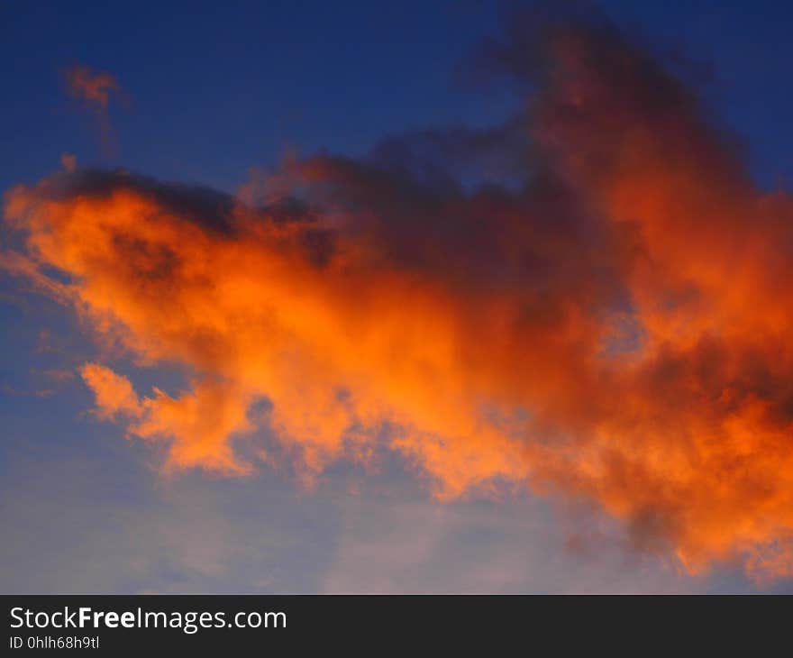 Sky, Cloud, Afterglow, Red Sky At Morning