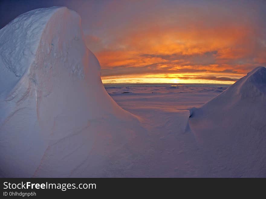 Sky, Arctic, Geological Phenomenon, Ice