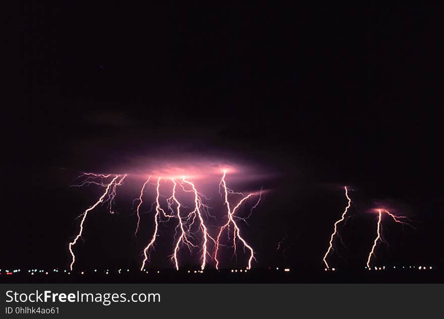 Lightning, Thunder, Fireworks, Sky