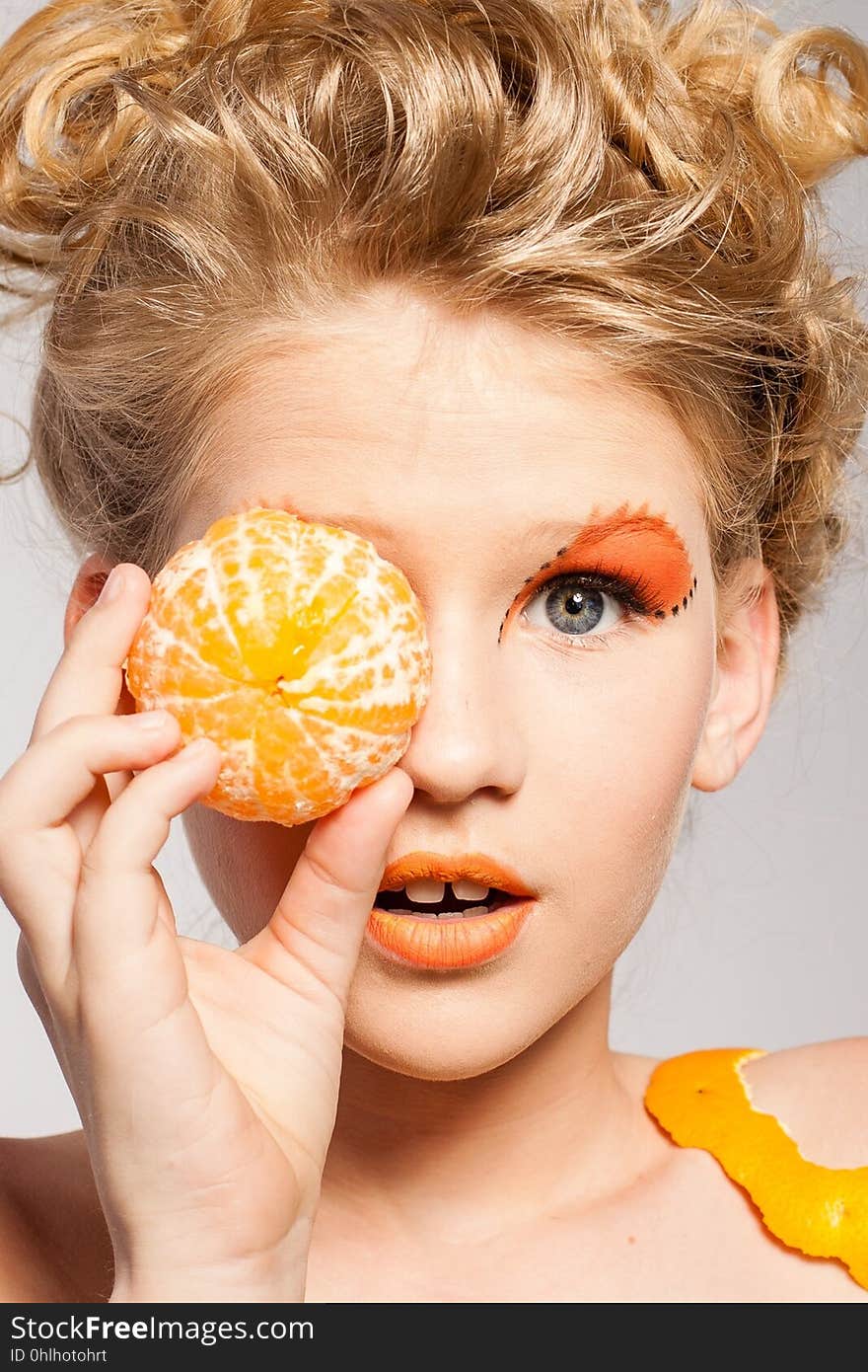 Face, Beauty, Orange, Hairstyle