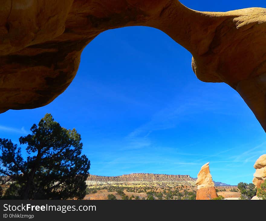 Sky, Arch, Rock, Natural Arch