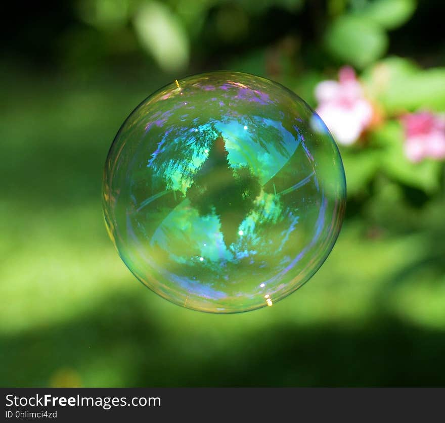 Water, Green, Liquid Bubble, Macro Photography