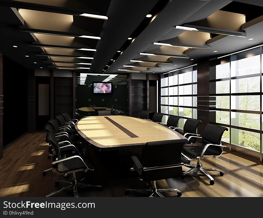 Interior Design, Conference Hall, Office, Ceiling