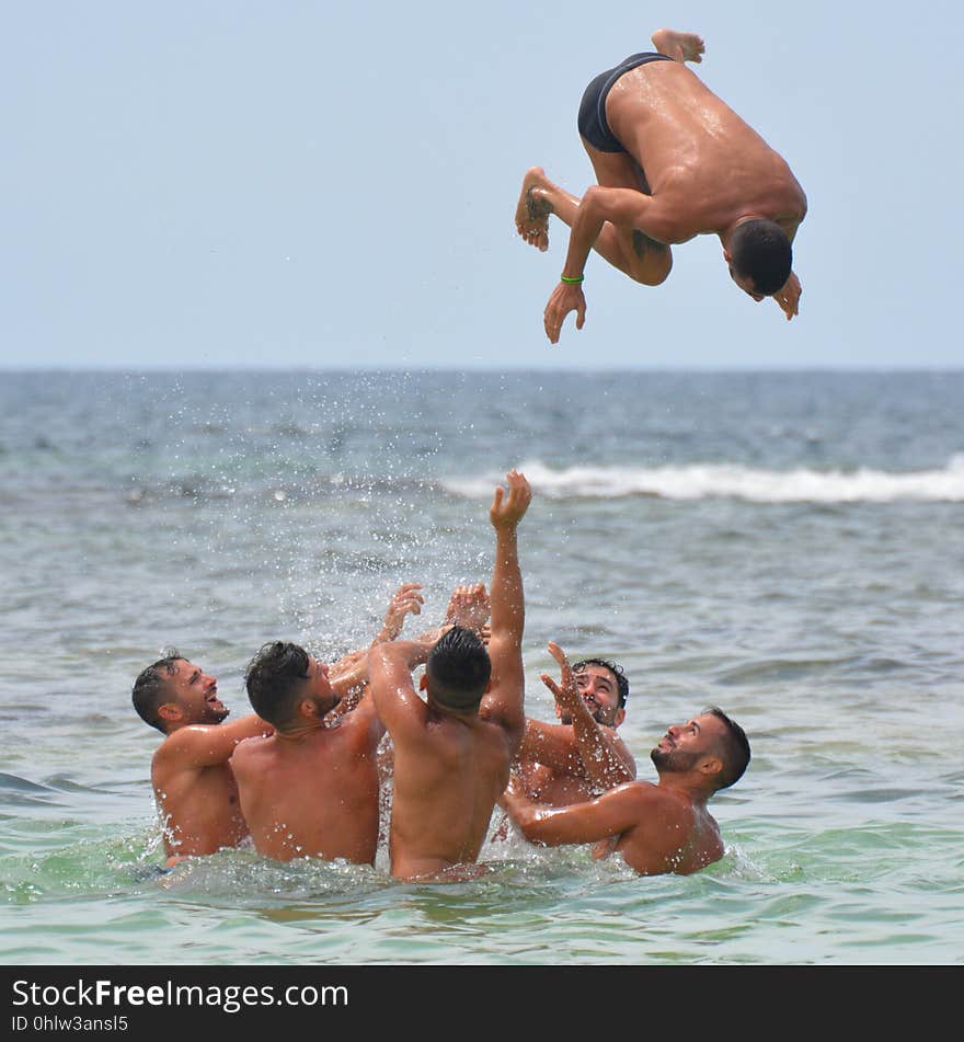 Man, Beach, Sea, Body Of Water