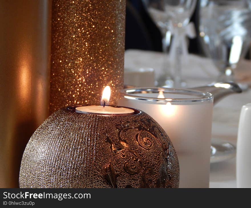 Lighting, Candle, Glass, Decor