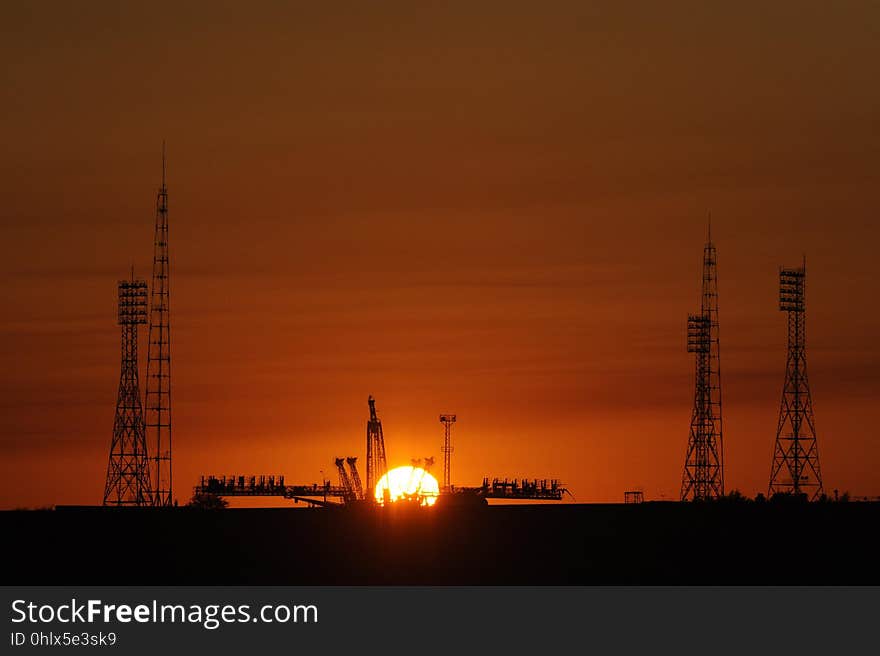 Sky, Sunset, Afterglow, Horizon