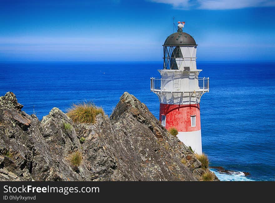 Lighthouse, Sea, Tower, Sky