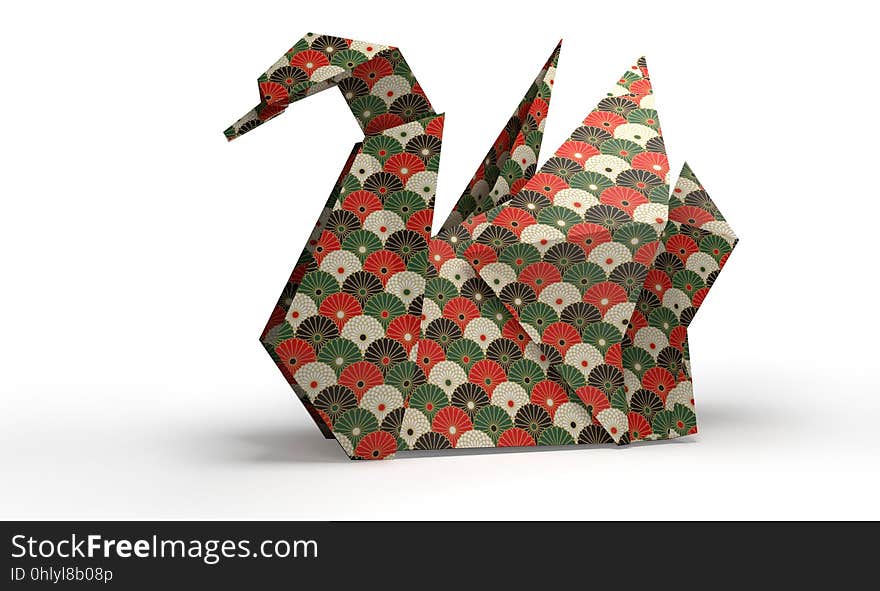 Origami, Folding Paper, 3D, Swan