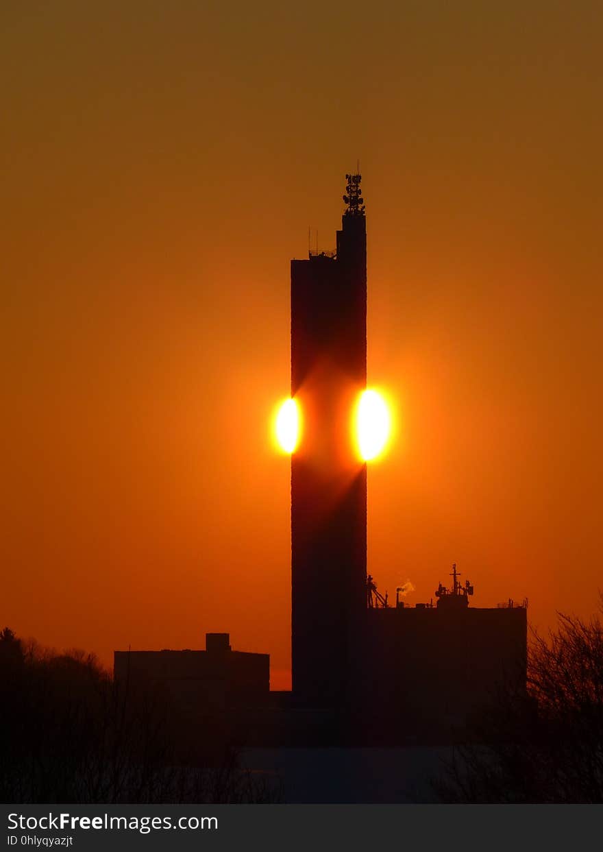 Sky, Sunrise, Tower, Sunset