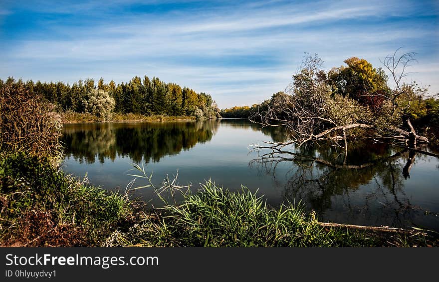 Reflection, Water, Nature, Waterway