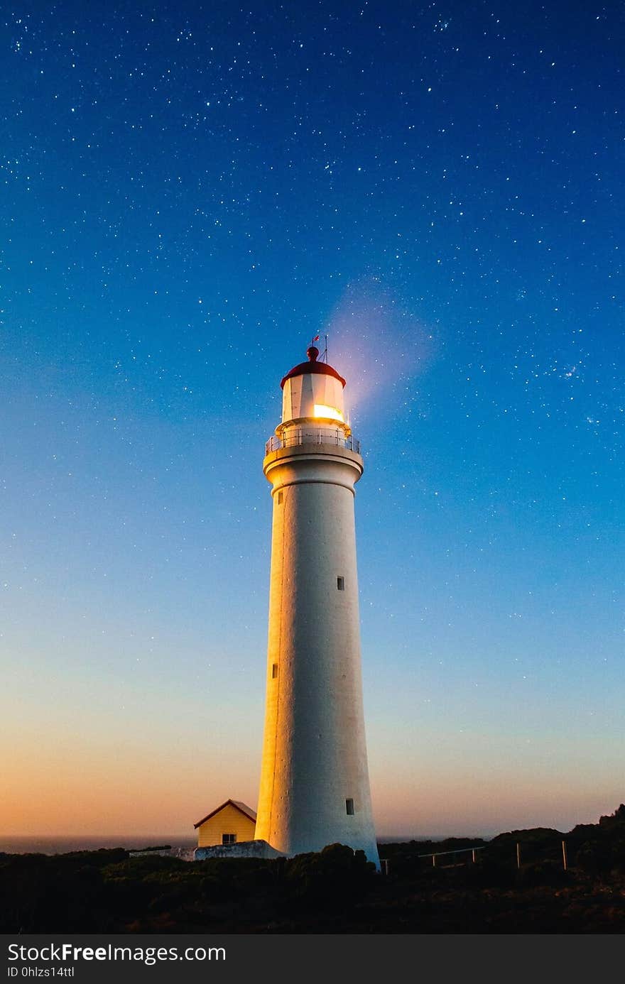 Lighthouse, Tower, Sky, Beacon