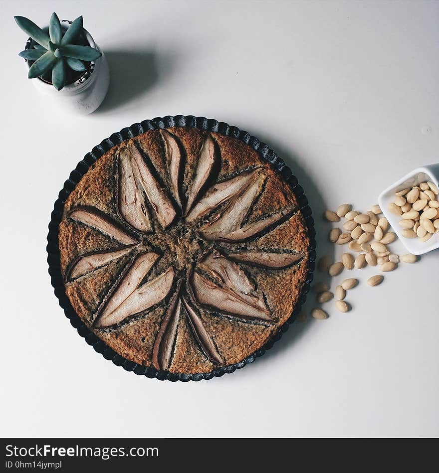 Poppy Seed Almond Cake, Pears