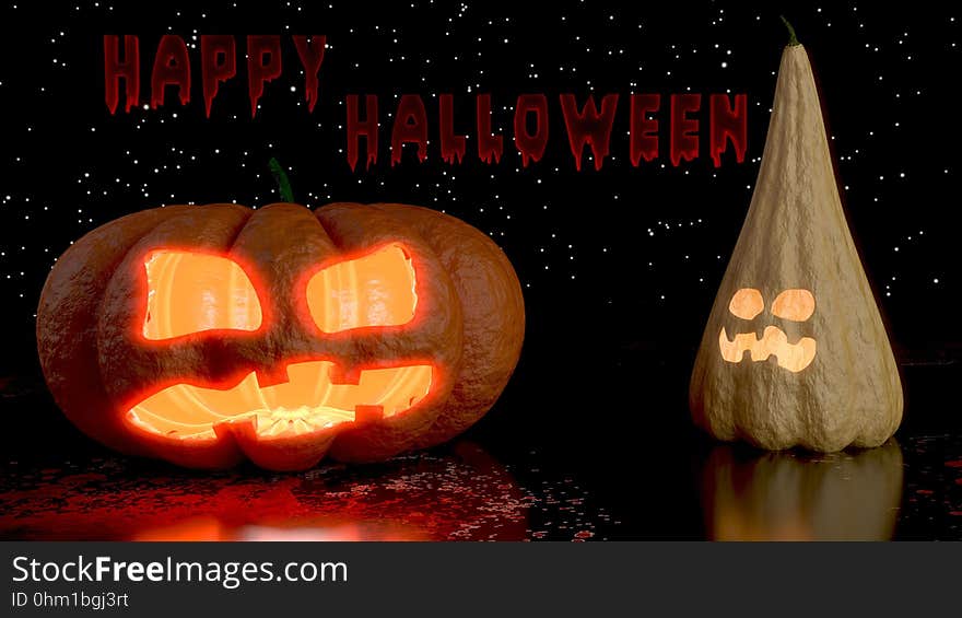 Halloween, Calabaza, Jack O Lantern, Cucurbita