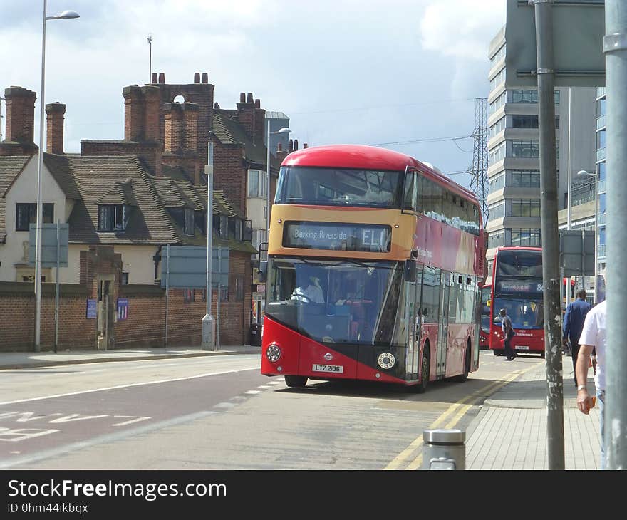 New Routemaster bus on the East London Transit bus route No.EL1. New Routemaster bus on the East London Transit bus route No.EL1