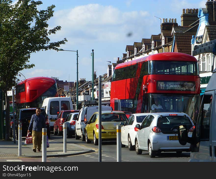 New Routemaster bus on the East London Transit bus route No.EL1. New Routemaster bus on the East London Transit bus route No.EL1